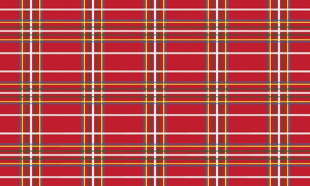 Tartan plaid pattern for autumn winter in navy blue, orange, red, yellow, beige. Seamless multicolor