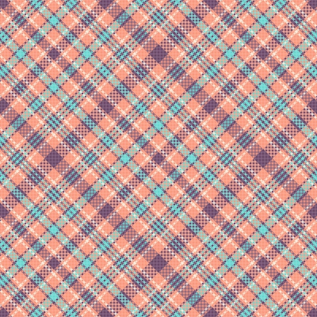 Tartan plaid pattern with texture and retro color vector illustration