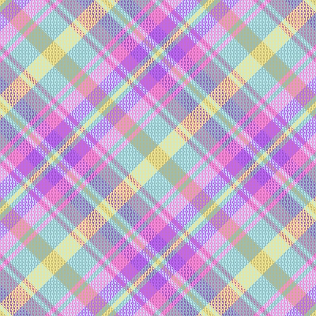 Tartan plaid pattern with texture and retro color Vector illustration