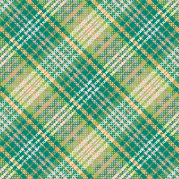 Tartan plaid pattern with texture and summer color Vector illustration