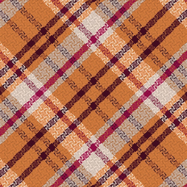 Tartan plaid pattern with texture and warm color