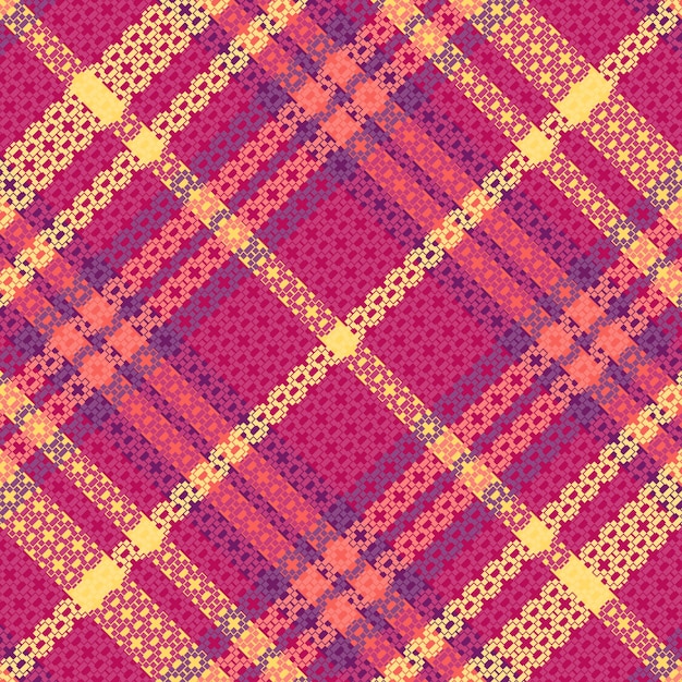 Tartan plaid pattern with texture and warm color