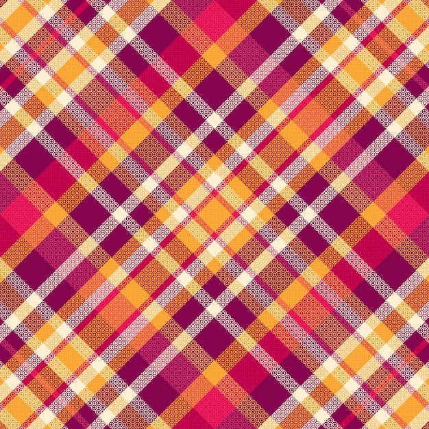 Tartan plaid pattern with texture and warm color