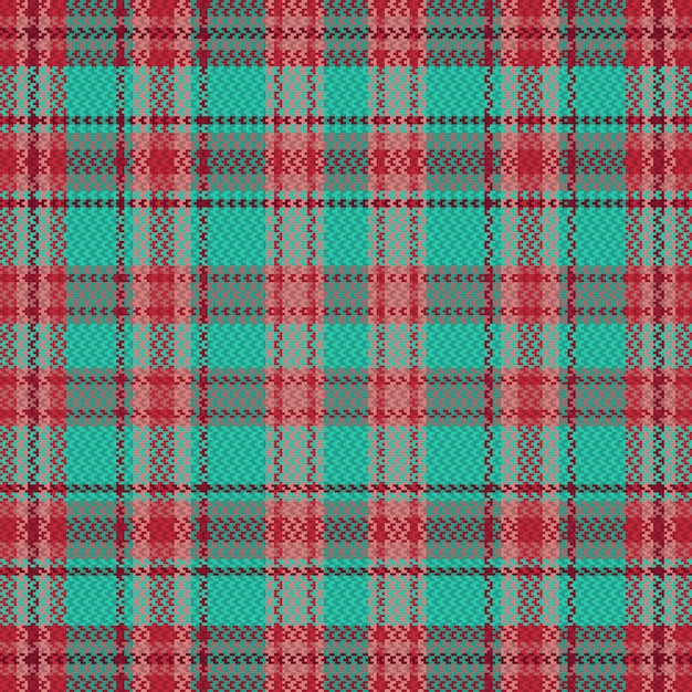 Vector tartan or plaid retro color pattern