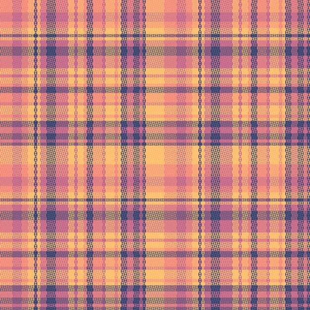 Vector tartan or plaid retro color pattern