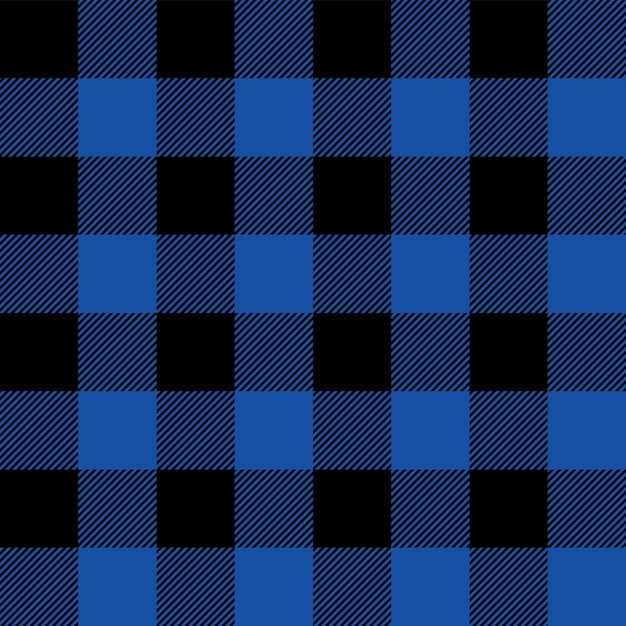 Vector tartan sapphire blue plaid scottish pattern in black and blue cage scottish cage