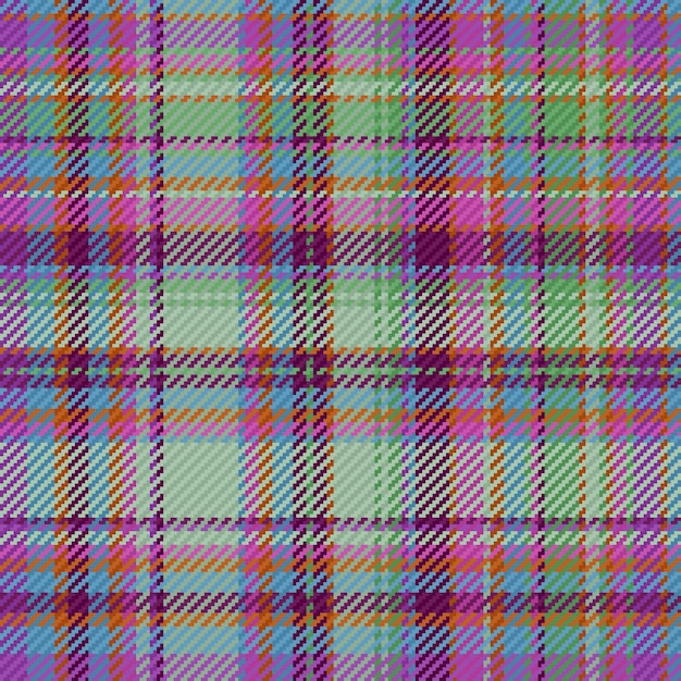 Tartan seamless texture Vector fabric textile Check pattern background plaid