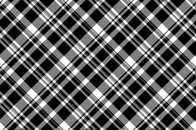 Tartan texture background of plaid vector textile with a pattern seamless check fabric in gray and black colors