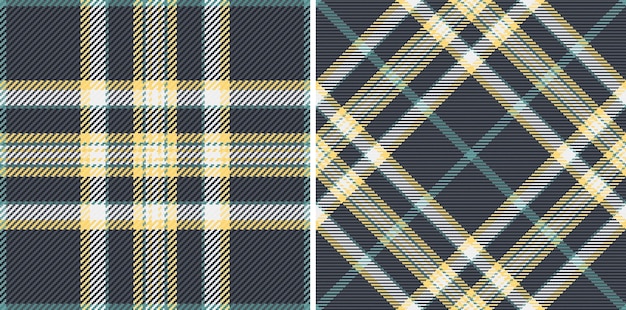 タータン・テクスチャー・プレイド (Tartan texture plaid) はパターン・チェック・ファブリック・バックグラウンド (pattern check fabric background) を備えたシームレス・テキスタイル・ベクトルのプレイドである