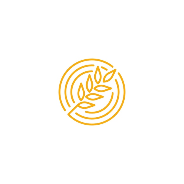 Tarwe landbouw biologische logo vector pictogrammalplaatje