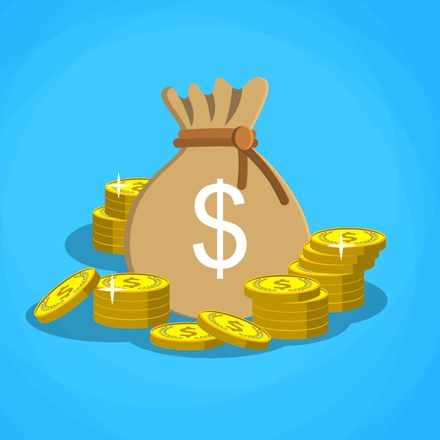 Tas met dollars geld