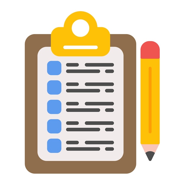 Vector task list flat illustration