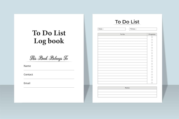 To do task logbook. KDP interior to do list logbook. Tasklist line art vector. To do list notebook KDP interior. To do list logbook and Task tracker. Journal tracker Log Book. Task planner notebook.