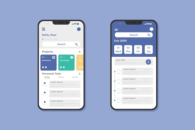 Task management smartphone app template