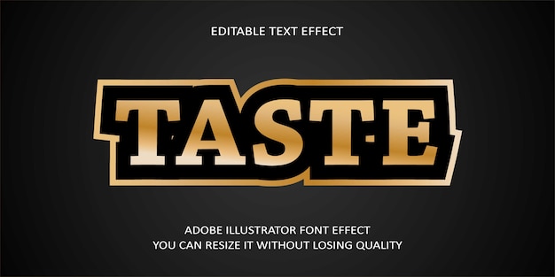 Taste Editable text Effect