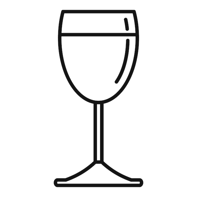 Tasting wine glass icon Outline tasting wine glass vector icon for web design isolated on white background