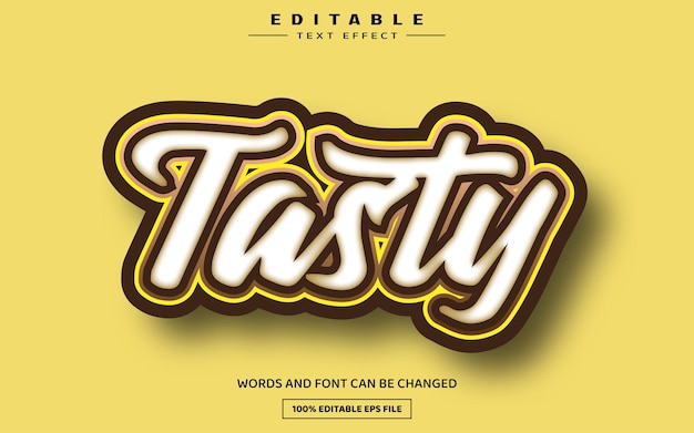 Tasty 3D editable text effect template