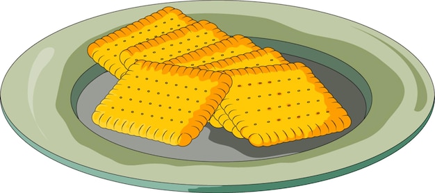 Vettore biscotti gustosi su un piatto