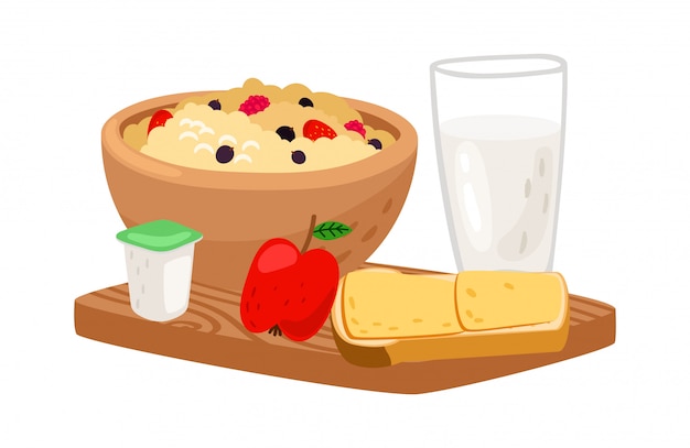 Tasty breakfast illustration