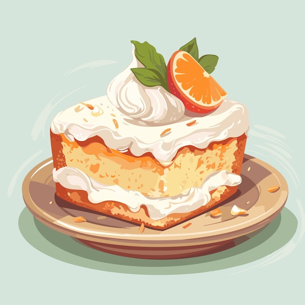 Вкусный вкусный мир торта с днем рождения вкусный пирог Изолированная векторная иллюстрация в стиле мультфильма