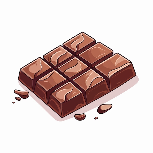 tasty milk chocolate flat vector illustration tasty milk chocolate hand drawing isolated vector illustration