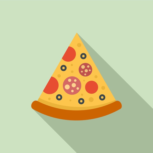 Vector tasty pizza slice icon flat illustration of tasty pizza slice vector icon for web design