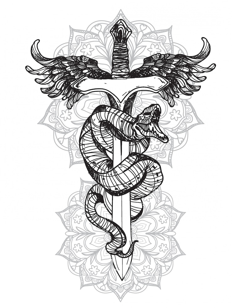 Vector tatoeage slang