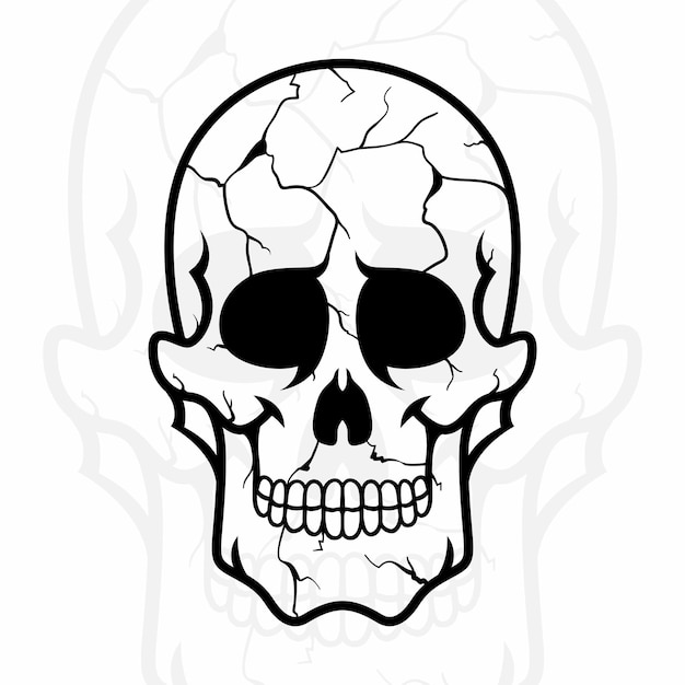 tatoo skull art illustration