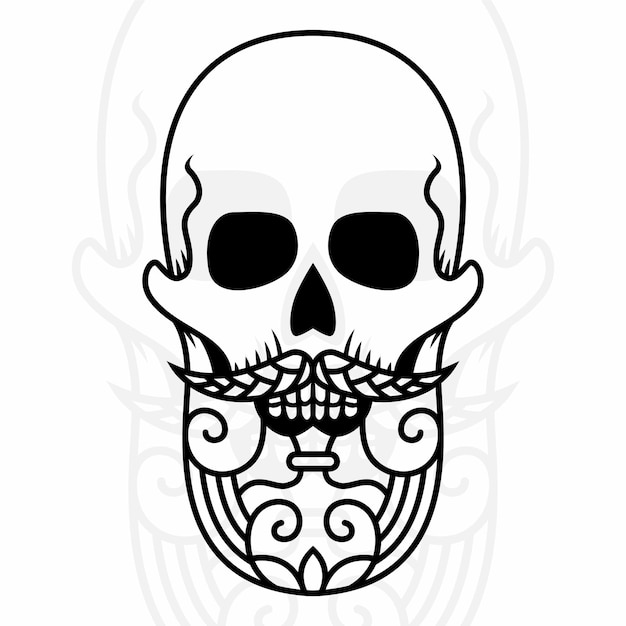 tatoo skull art illustration