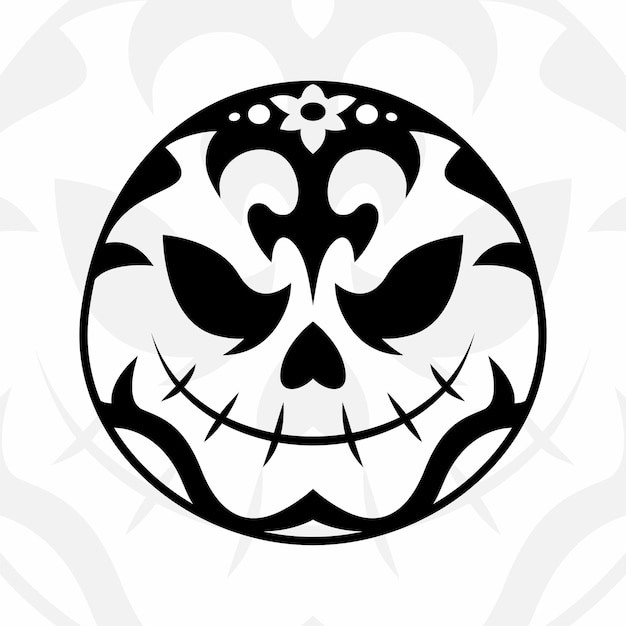 Vector tatoo skull art illustration