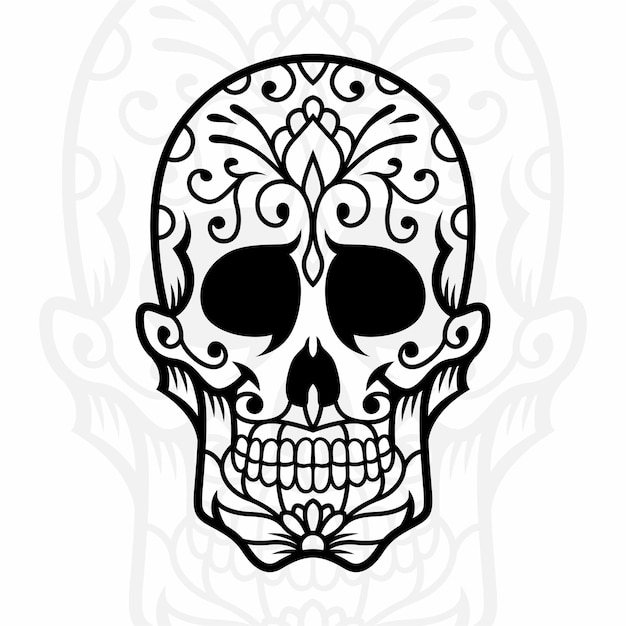 tatoo skull art illustration