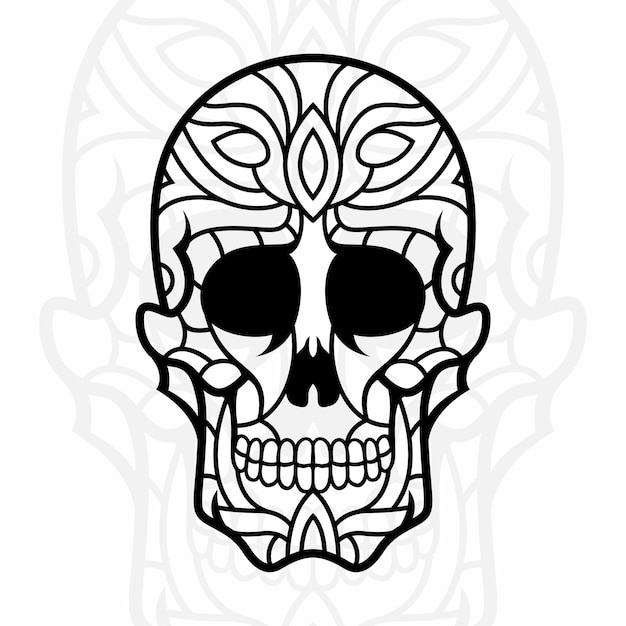 tatoo skull art illustration