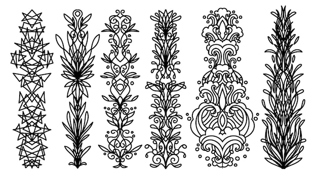 タトゥーアートグラフィックス花の描画と黒と白のスケッチ