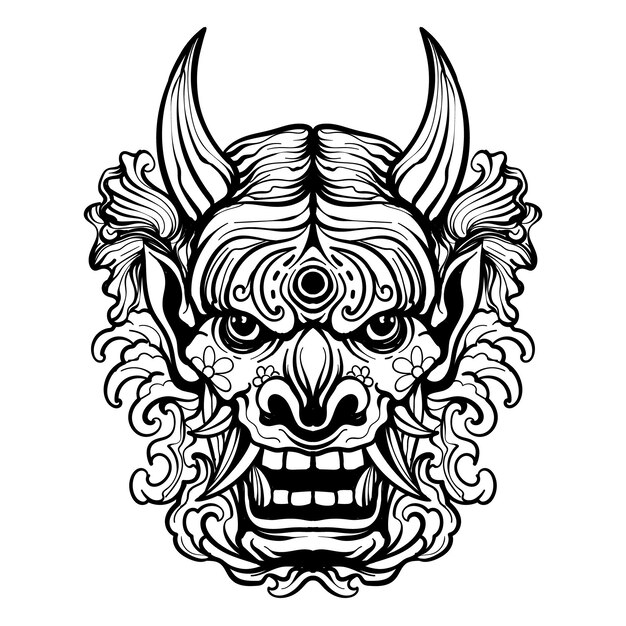 odin, vintage logo line art concept black and white color, hand drawn  illustration 24661813 Vector Art at Vecteezy