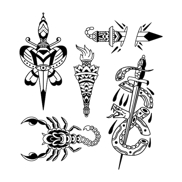 Vector tattoo designs
