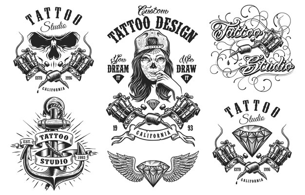 Vector tattoo elements