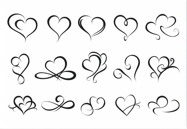 tattoo hearts vector image