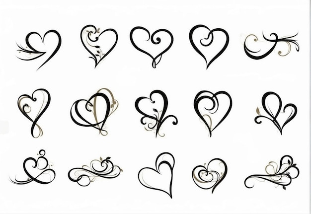 tattoo hearts vector image