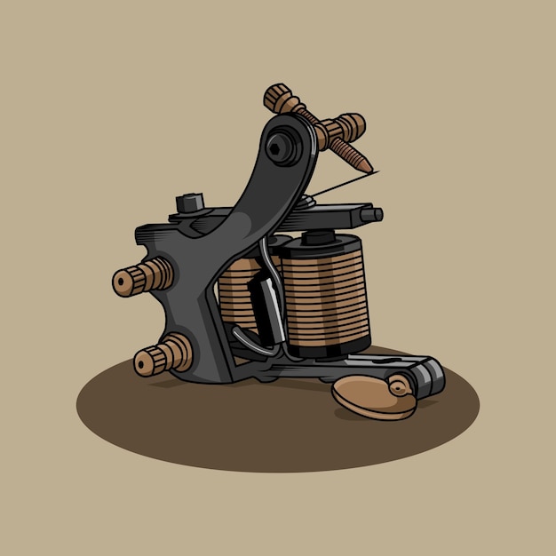 TATTOO MACHINE ILLUSTRATION