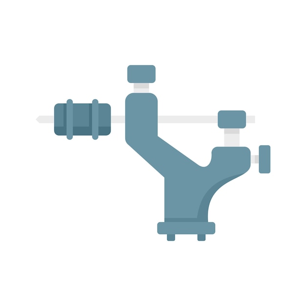 Tattoo machine-pictogram vlakke afbeelding van tattoo machine vector pictogram geïsoleerd op een witte achtergrond