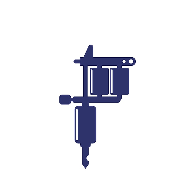 Tattoo machine on white vector icon