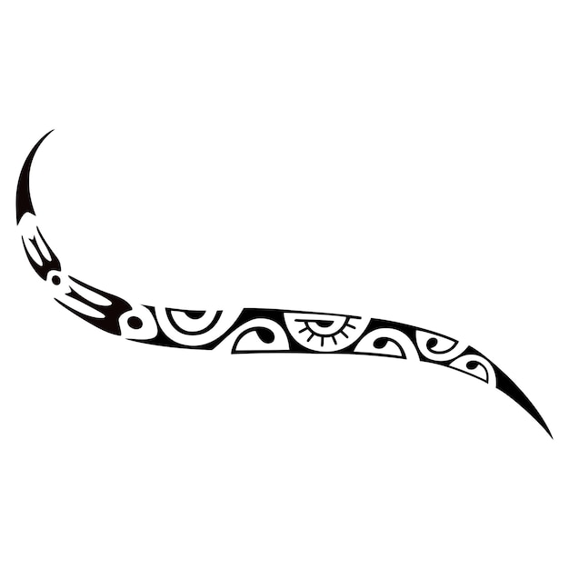 Vettore tattoo maori design ornamento decorativo orientale arte del tatuaggio tribale disegno vettoriale di un tatuaggio maori