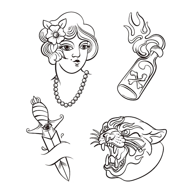 Tattoo-ontwerpcollectie