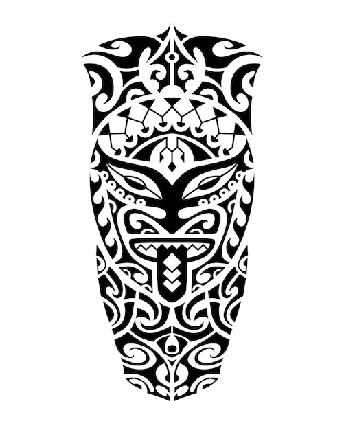 Tattoo schets maori-stijl voor been of schouder