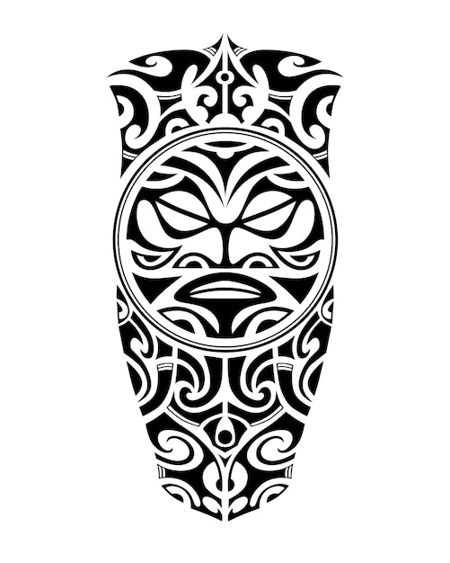 Tattoo schets maori-stijl voor been of schouder