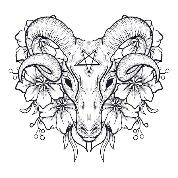 Goat Skull Tattoo Merch & Gifts for Sale | Redbubble