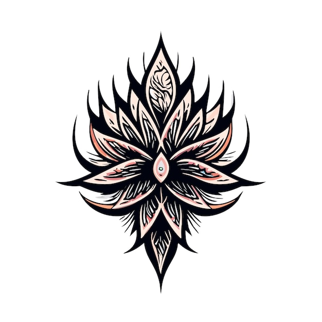 Vector tatuaje mandala arte