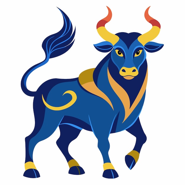 taurus astrological sign vector on isolated background