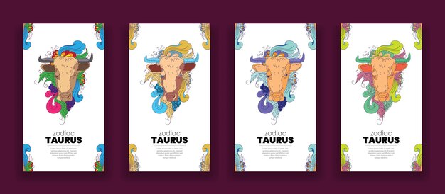 Taurus Zodiac Contemporary Background