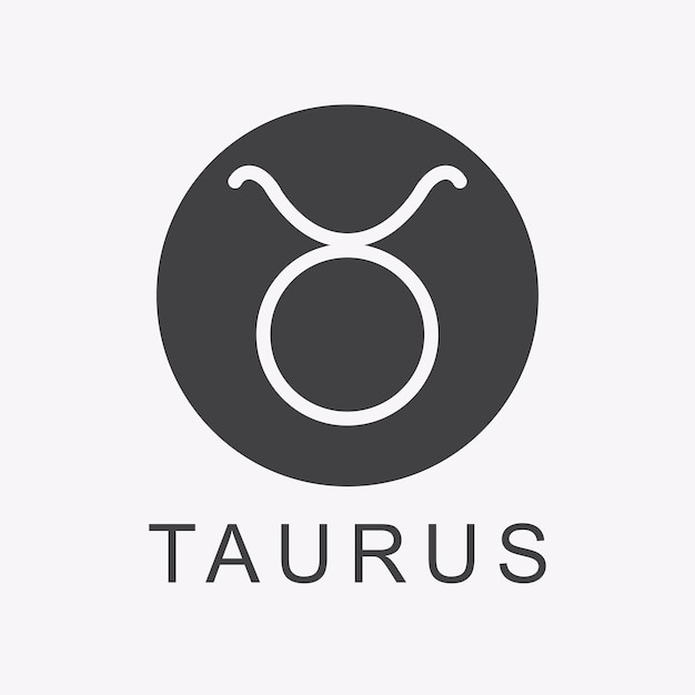 タウルス 占星座 占星術 シンボル ミニマリスト ベクトルホロスコープ